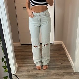 MANGO jeans distressed straight